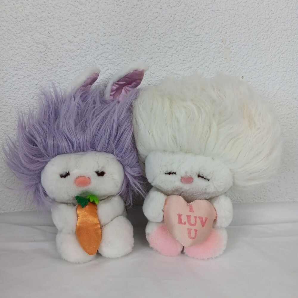 1983 Dakin Frou Frou Lot Easter Carrot Valentine's Day Heart Whimsical Character